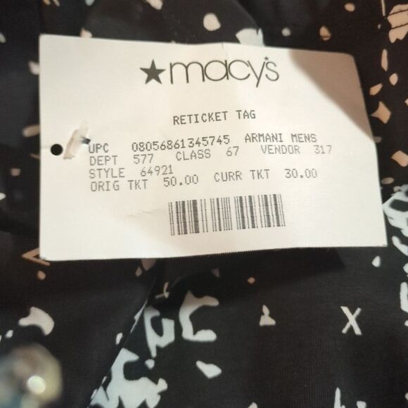 A|X Armani Exchange T-Shirt X-Large Logo Crew Tee All Over Print Black XL NEW - Picture 8 of 8